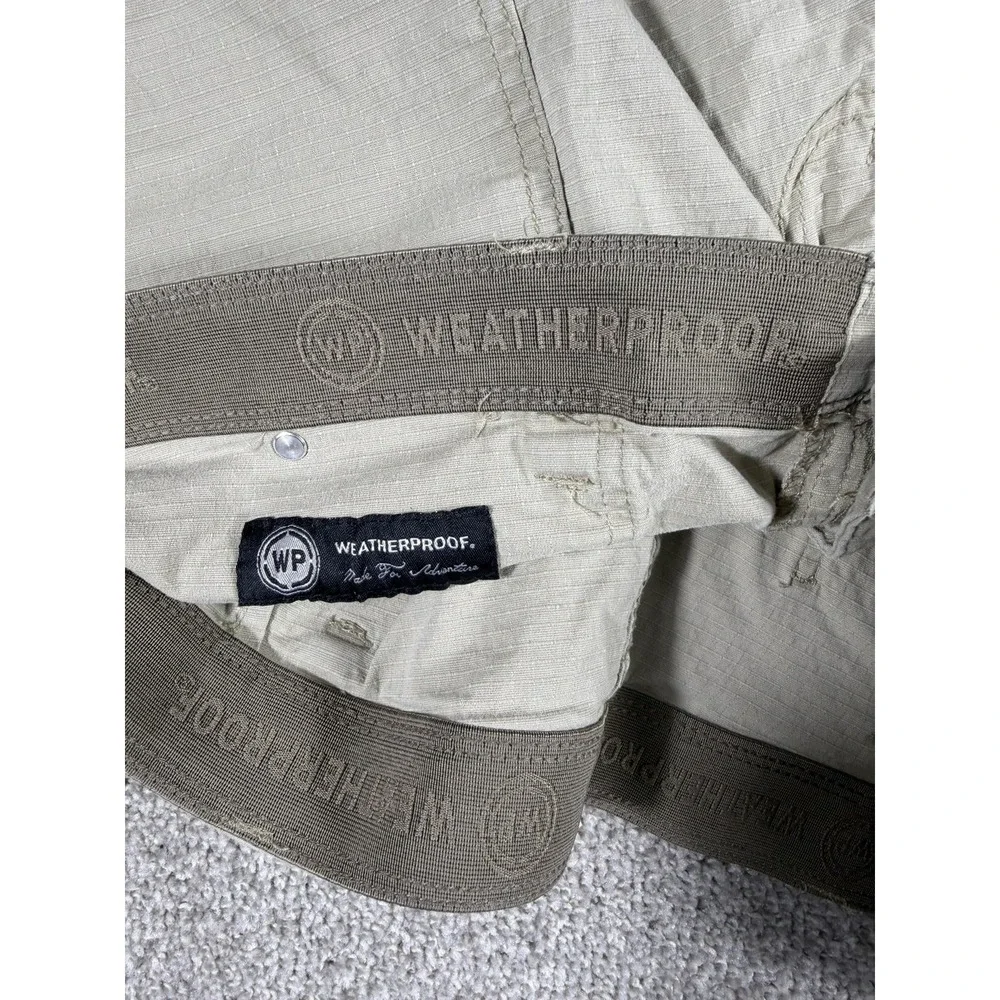 Weatherproof Men's Beige Cotton Casual Shorts Flat Front 11